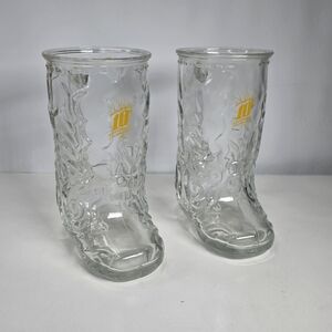 2 Vintage buffalo bills 10th anniversary celebration Western Cowboy Boot Mugs.
